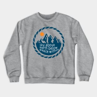 Cool mountain design for hikers and climbers Crewneck Sweatshirt